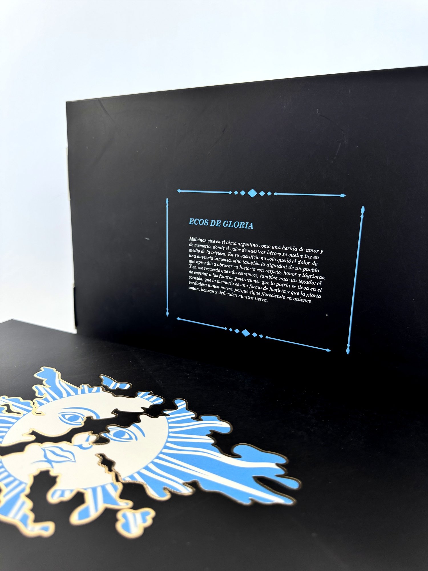 Box Malvinas detalle del relieve